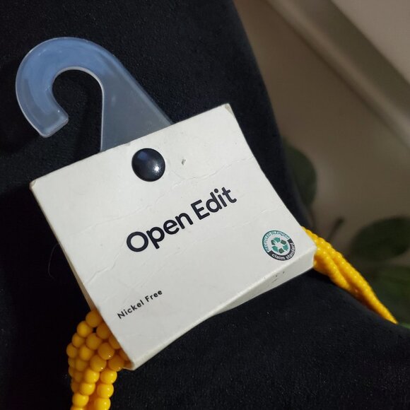 Nickel Free Women's Yellow Multilayer Round Beaded Fashion Jewelry Necklace - Picture 6 of 7